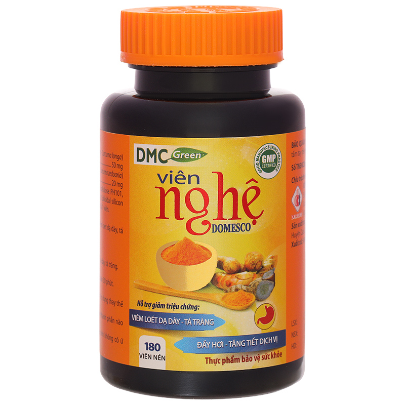 Viên Nghệ Domesco hỗ trợ giảm triệu chứng viêm loét dạ dày, tá tràng lọ 180 viên - 8